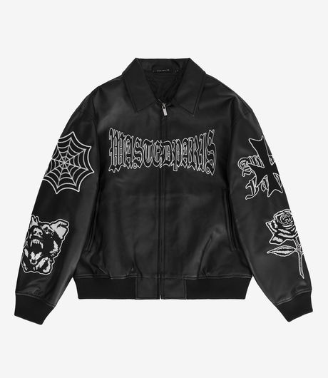 Wasted Paris Sick Varsity Jacket Black