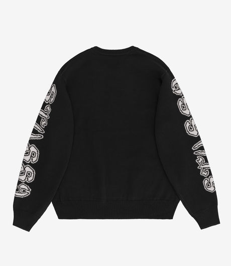 Stussy Sleeve Logo Sweater Black