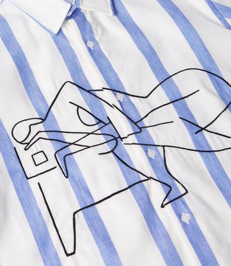 by Parra Sleep Now Short Sleeve Shirt Blue