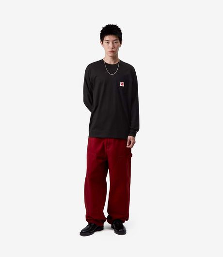 Carhartt WIP L/S Pocket Heart T-Shirt Black/Red