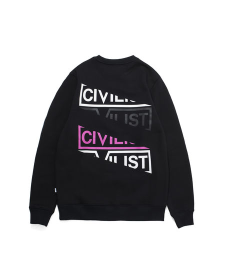 Civilist Sliced Block Crewneck Black
