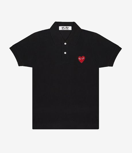 Comme des Garçons Play Heart Polo Shirt Black