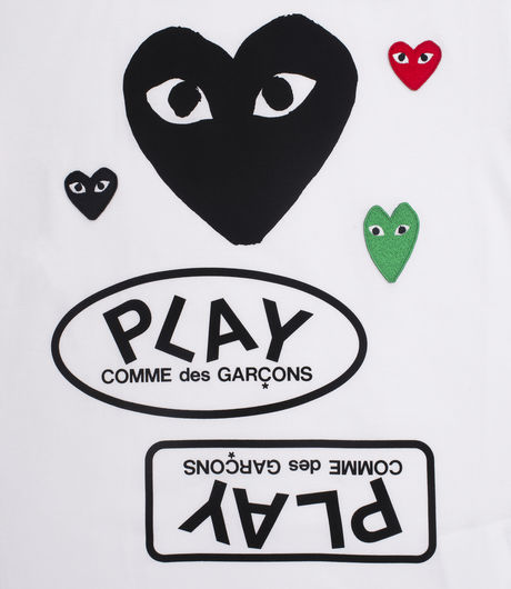 Comme des Garçons Play Multi Logo Tee White/Black