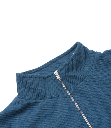 Polar Skate Co Half-Zip Pique Petrol Blue