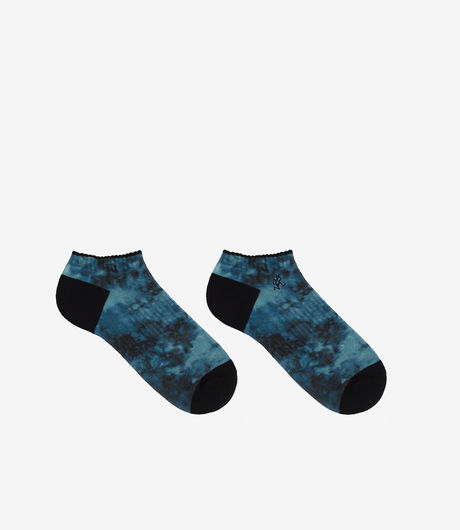 Gramicci Tie Dye Sneaker Socks Turquoise/Black