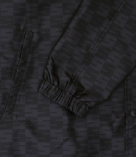 SSS World Corp Checker All Over Long Coat Black