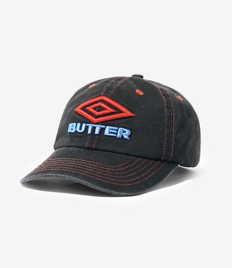 Butter Goods x Umbro Diamond Logo 6 Panel Cap Washed Black