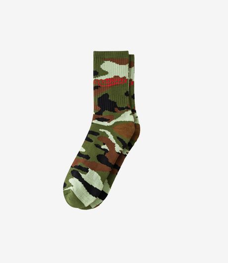 SSSTUFFF Camo Socks Green