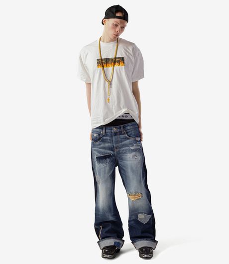 Racer Worldwide Camo BoxNoLogo Wrinkled Tee White