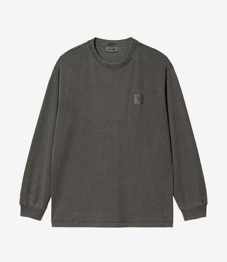 Carhartt WIP L/S Nelson T-Shirt Black Garment Dyed