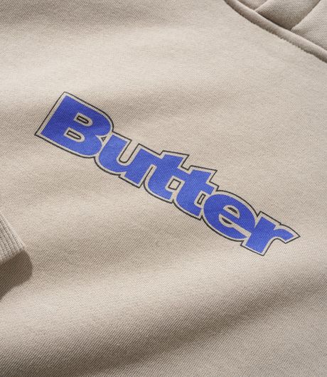 Butter Goods Outline Logo Pullover Hood Bone