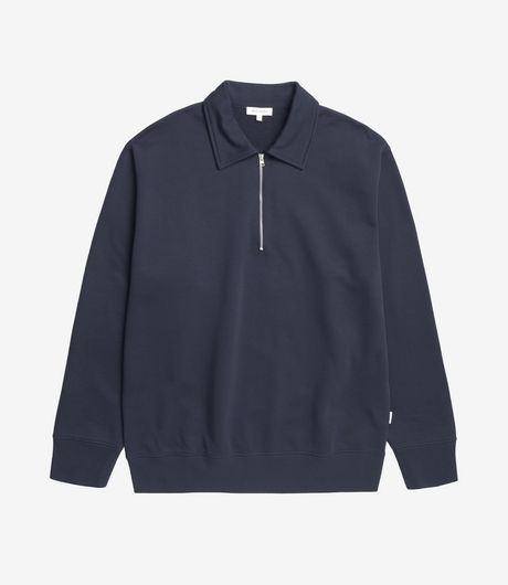 Norse Projects Standard Half Zip Sweatshirt Dark Navy