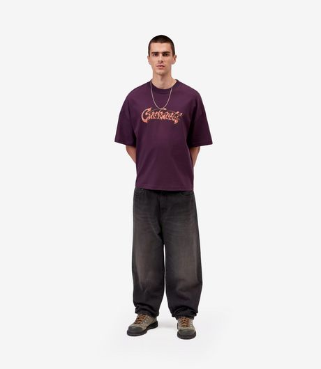 Carhartt WIP Aaron Pant Camano Denim Black Tobacco Used Wash