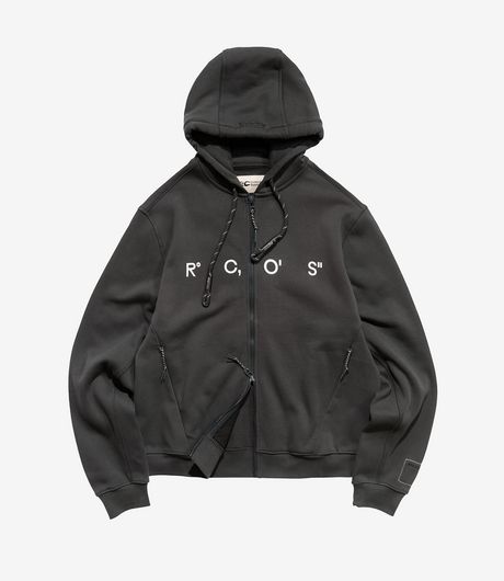 Reese Cooper Outdoor Supply Coordinate Full Zip Hoodie Cotton Fleece Charcoal