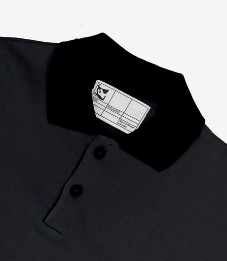 GR10K 30001 Replicated Polo Sweatshirt Phantom Black