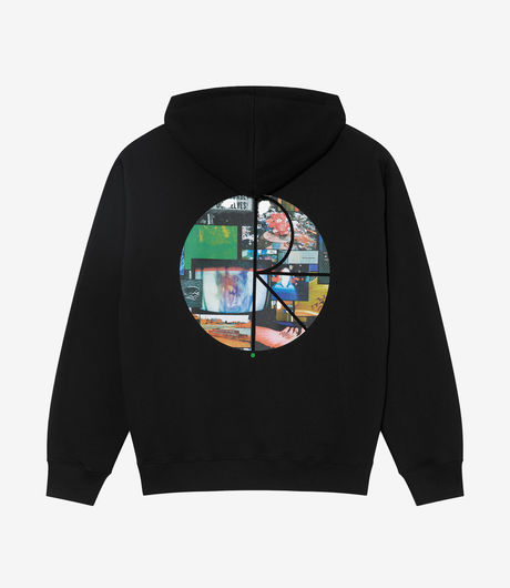 Polar Skate Co Ourselves Collage Fill Logo Dave Hoodie Black