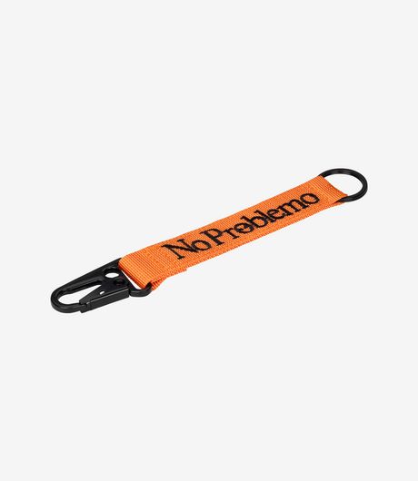 No Problemo Mini Carabiner Keychain Orange