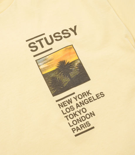 Stussy Gold Coast Tee Pale Yellow