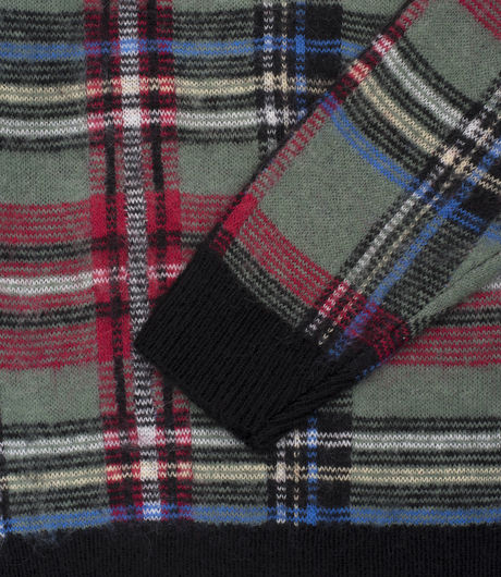 Stussy Plaid Mohair Sweater Green