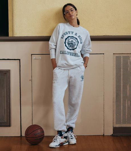 Sporty & Rich California Emblem Soft Crewneck Heather Grey