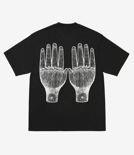 The Trilogy Tapes Face Figures Hands T-Shirt Black