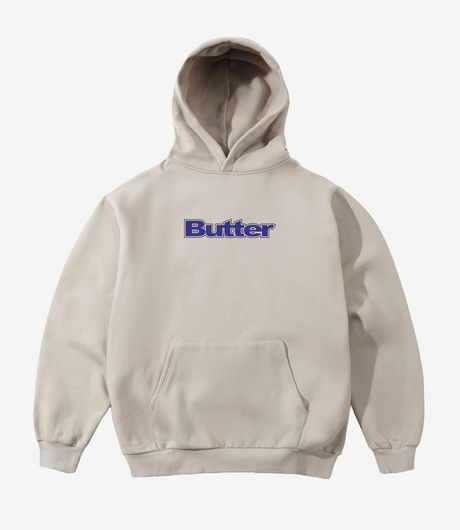 Butter Goods Outline Logo Pullover Hood Bone