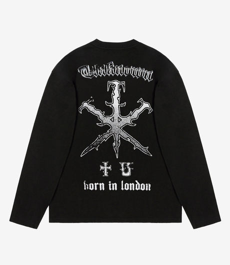 Unknown London Vintage UN LS Tee Black