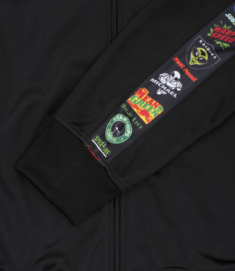 SSS World Corp Sponsors Coloured Multiprint Track Top Black