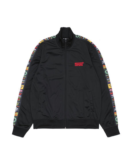 SSS World Corp Sponsors Coloured Multiprint Track Top Black