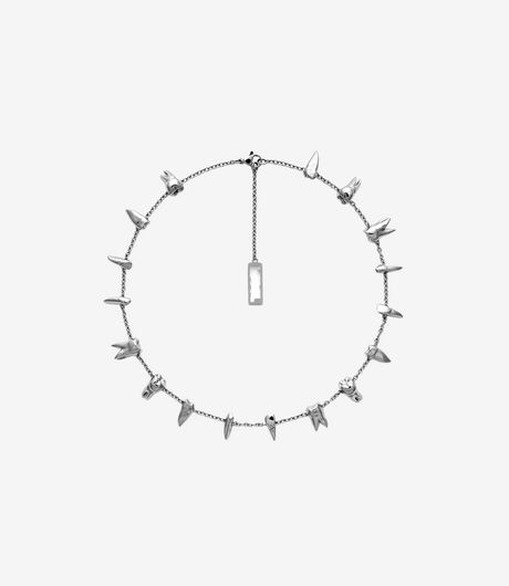 Racer Worldwide Teeth Chain Necklace Silver