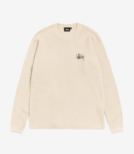Stussy Raglan Thermal Basic Stock Bone