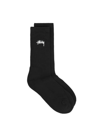 Stussy Small Stock Crew Socks Black