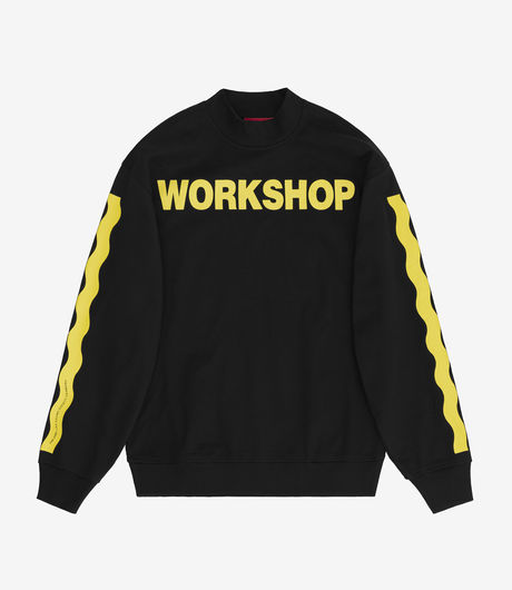 032c GUILTY 'Dazzle' Mockneck Sweatshirt Black