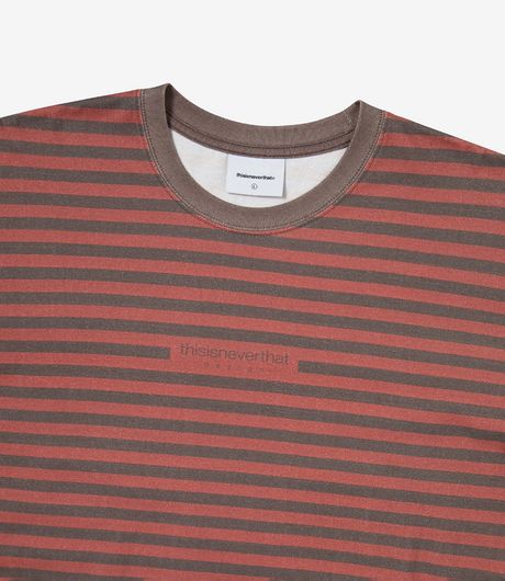 Thisisneverthat Printed Striped Tee Red