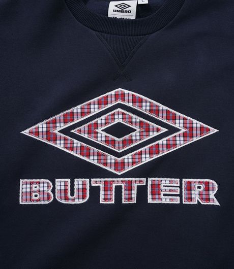 Butter Goods x Umbro Diamond Applique Crewneck Navy