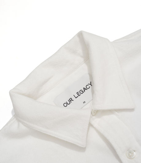Our Legacy Vent Popover Shirt White Ultimate Flannel