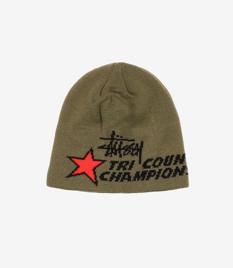 Stussy Skullcap Tri County Army Green
