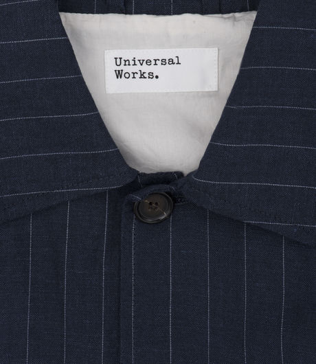 Universal Works Watchman Jacket Wool Stripe Blue