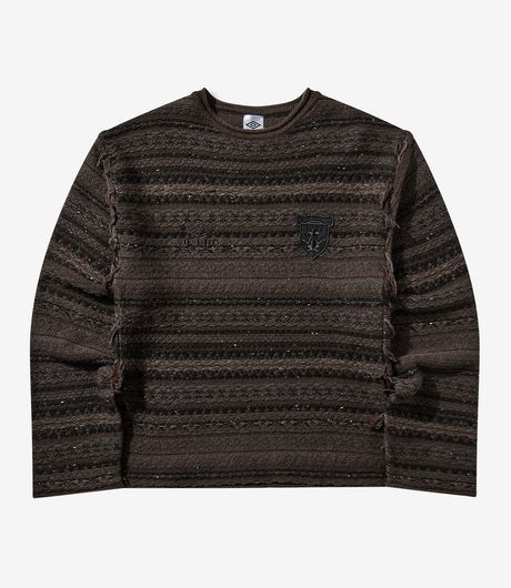 Umbro Fair Isle Crest Crew Black/Brown