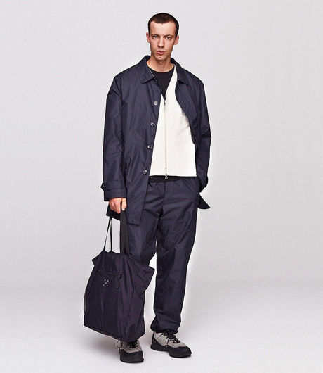 Pop Trading Company Trench Coat Black