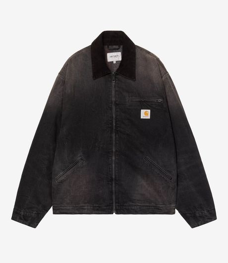 Carhartt WIP OG Detroit Jacket Smith Denim Black/Black Tobacco Used Wash 