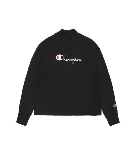 Champion Woman High Neck Sweatshirt Black
