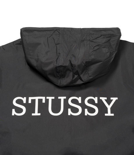 Stussy Tony Long Hooded Coach Jacket Black