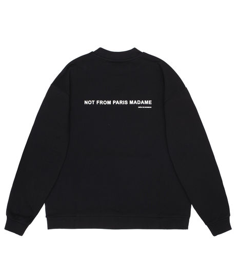 Drôle de Monsieur Slogan Pocket Sweatshirt Black