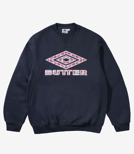 Butter Goods x Umbro Diamond Applique Crewneck Navy