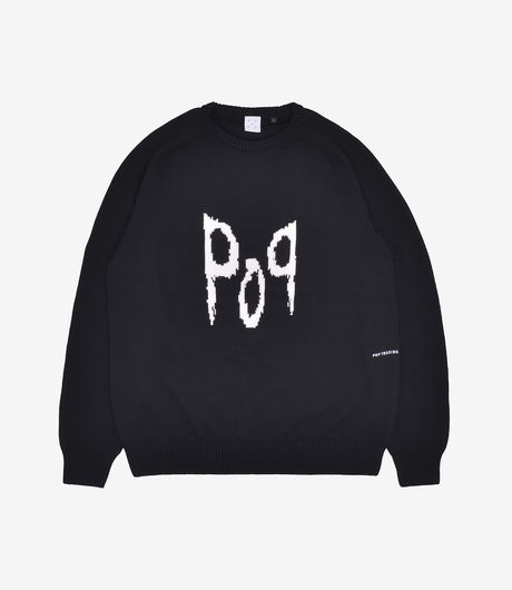 Pop Trading Company Corn Knitted Crewneck Black