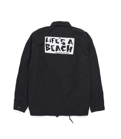 Life's a Beach Logo Coach Jacket Black