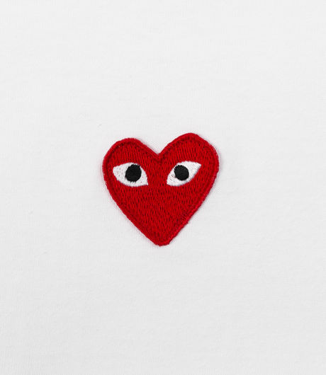 Comme des Garçons Play Oversized Heart Tee White