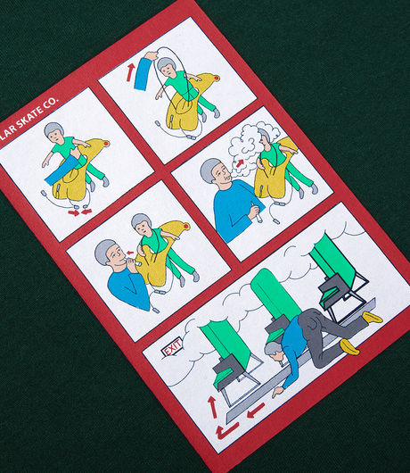 Polar Skate Co Safety on Board Tee Dark Green
