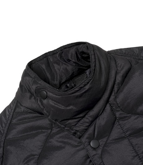 Our Legacy Quilted Long Cape Coat Black Parachute Nylon